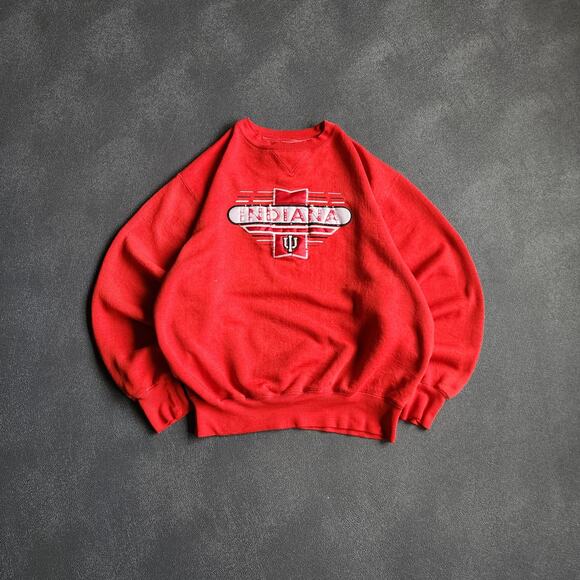 Vintage Indiana Hoosiers Red Sweatshirt Large - Picture 1 of 8